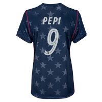 Camiseta Estados Unidos Ricardo Pepi #9 Segunda Equipación Replica Mundial 2026 para mujer mangas cortas